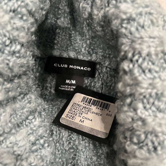 ❤️Host Picks❤️[M]Club Monaco Soft Boucle Turtleneck Chandails Glacier Sweater - Picture 3 of 6